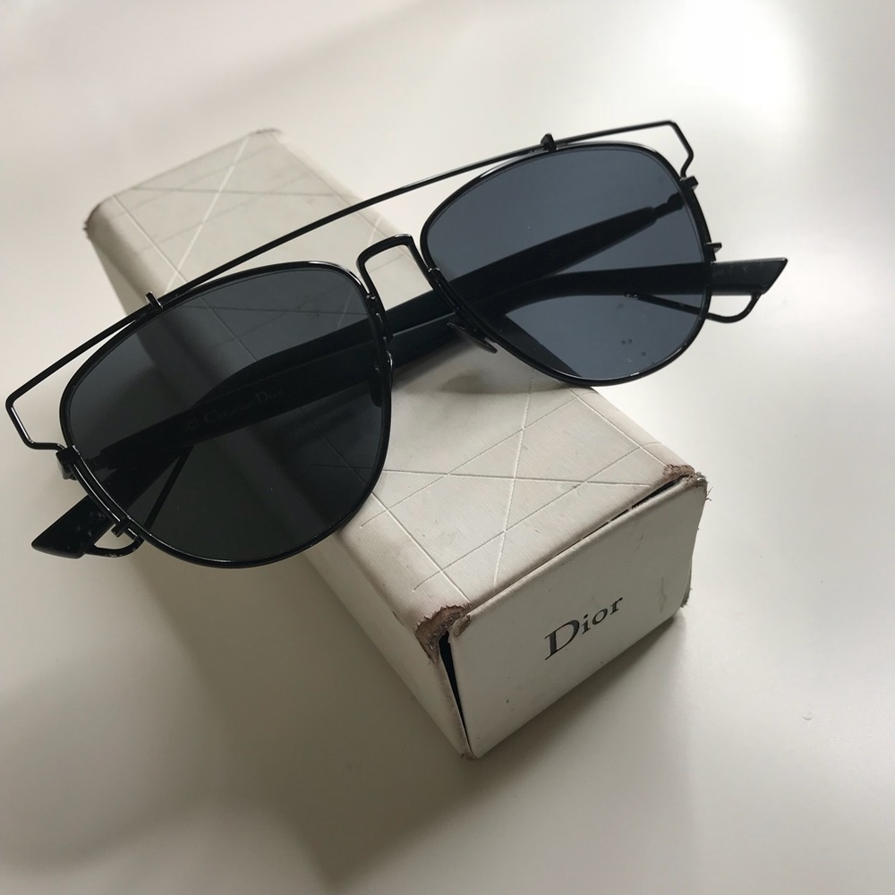 Dior Technologic Brow Bar Sunglasses- Black